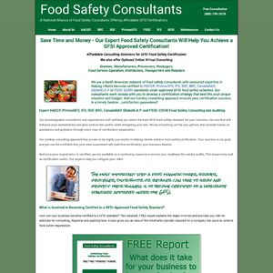 PSV Food Safety Consultants Website