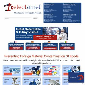 Detectamet - Food Safe Detectable Products Website