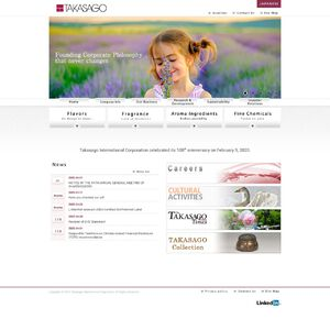 Takasago International Corporation Website