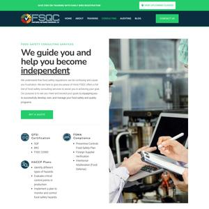 Food Safety and Quality Consultants LLC Website