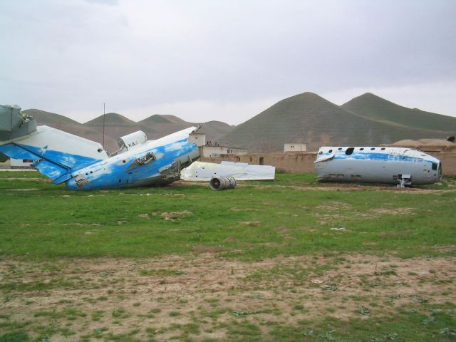 Wrecked plane, Qala-e-Nau, Afghanistan